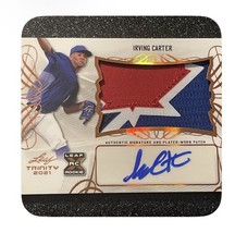 Irving Carter 2021 Leaf Trinity #PA-IC1 RC Rookie Jumbo Patch AUTO Blue Jays🔥