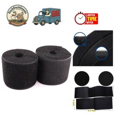 2" Sew On Hook and Loop Strips - Black Non-Adhesive Nylon Fabric Fastener