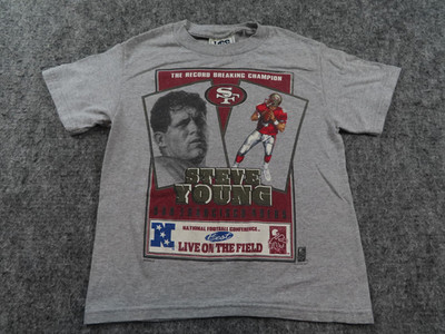 Vintage San Francisco 49ers Shirt Boys Small 8-10 Steve Young Lee Sport Nutmeg