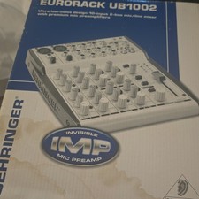 Behringer Eurorack UB1002 10-Input 2-Bus Mixing Console XLR RCA Phantom Power EQ