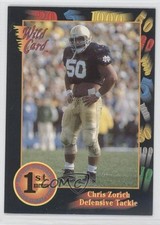 1991 Wild Card Draft Chris Zorich #50 Rookie RC 0c4. rookie card picture