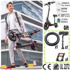 Long-Range 26Mi Electric Scooter-800W Motor w/Footrest,High-Speed 28MPH ESCOOTER