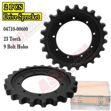2x 23 Teeth 9 Bolt Holes Sprocket 04710-00600 for Takeuchi TB135 Heavy Duty US
