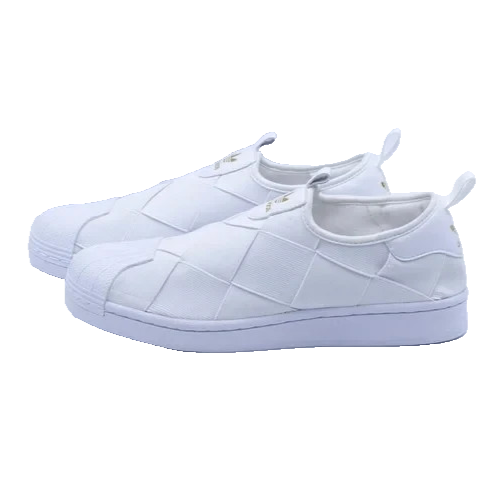 ADIDAS SUPERSTAR WOVEN LO SLIP-ON SNEAKER CASUAL WOMEN SHOES WHITE