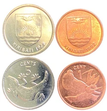 Kiribati 2 Coins Set 1, 5 Cents UNC World Coins