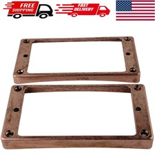 Professional Curved Bottom Humbucker Pickup Rings - Bronze Finish for Les Paul