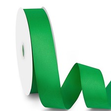 11/2 Inch Width x 100 Yards Grosgrain Ribbon Green Ribbed Wrapping Hair Bow