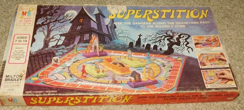 Vintage 1977  Milton Bradley SUPERSTITION Board Game 4702 Graveyard