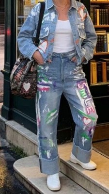 Sexy Women Jeans Gr L