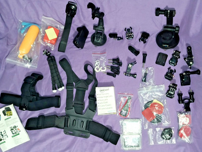 GoPro & Smatree Action Camera Accessory Bundle NEW Chest Harness Mounts Floaty