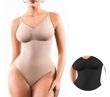 Women's Leotard Sculpting Slimming Bodysuit Adjustable Strap Seamless Shapewear