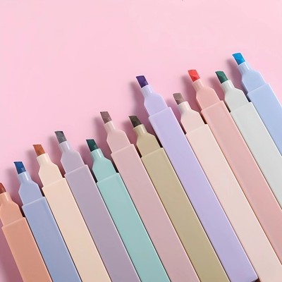 Ästhetische Pastell Textmarker - 12 Farben Niedliche Textmarker Bibel Stifte Kein Ausbluten