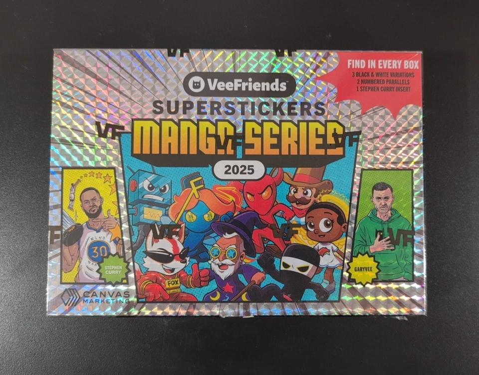 Veefriends Super Stickers Manga Series 2025 Hobby Box Factory Sealed Steph Curry - Image 2 of 4