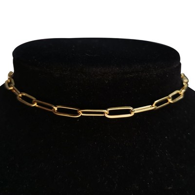 Stainless Steel Collar Chain Necklaces - Paperclip Link Punk Necklace Chains 1pc