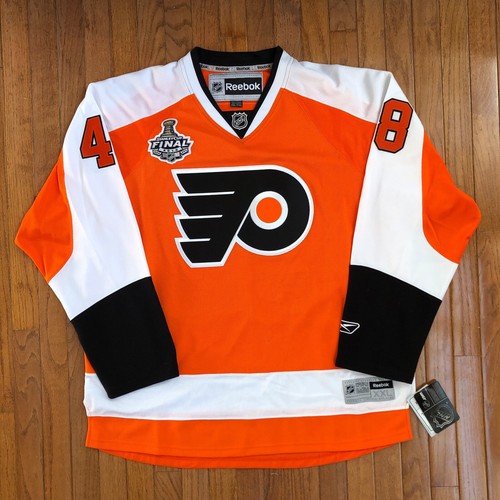 2010 Danny Briere Philadelphia Flyers Stanley Cup Reebok NHL Jersey Size XXL