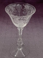 1 Cambridge Crystal Rose Point Liquor Cocktail Glass 6" Height HOLDS 3 OZ