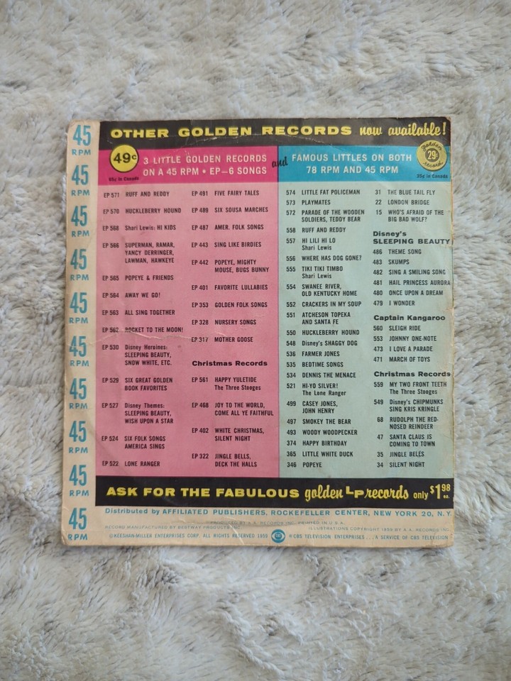 Captain Kangaroo The Horse In Striped Pajamas and Happy Hands Record LP