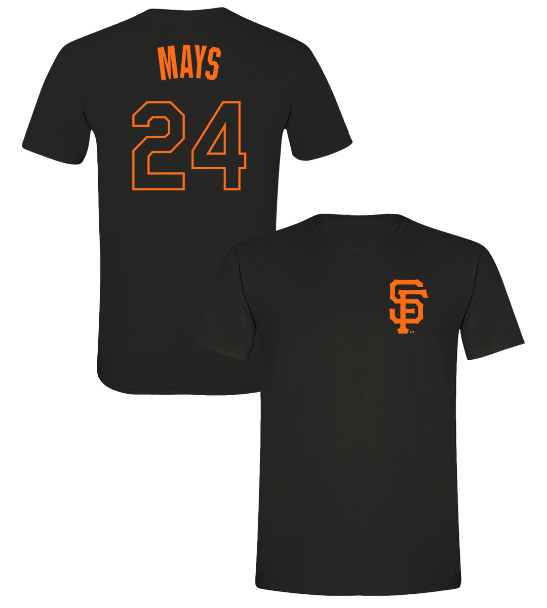 Willie Mays T-Shirt Shirsey San Francisco Giants Soft Jersey #24 (S-2XL)  HOF