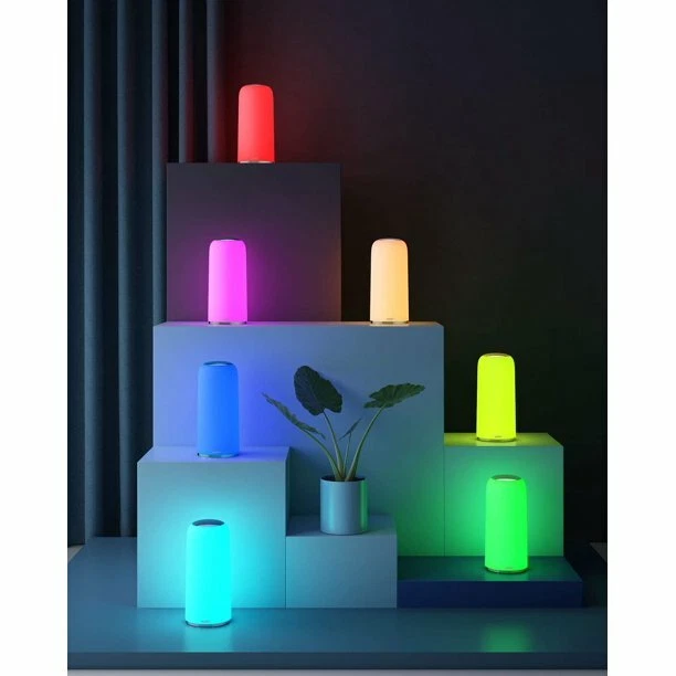 AUKEY Table Lamp RGB Color Changing Touch Sensitive Bedside Lamp