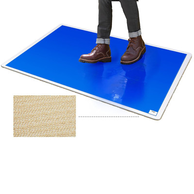 Blue Adhesive Mat Frame with 60 Sheets for Clean Room & Lab Use, 18x36 Inches