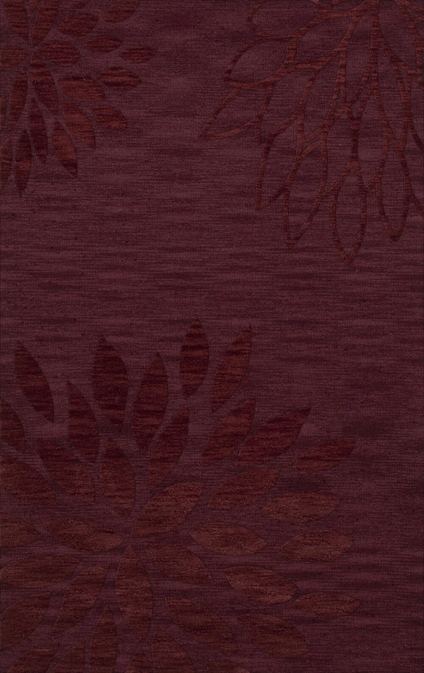 Red Transitional Leaves Petals Area Rug Floral DV17 - Image 2 of 2