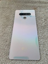 OEMLG Stylo 6 Q730 Silver Rear Battery Glass Cover Back Housing Door plus Lens
