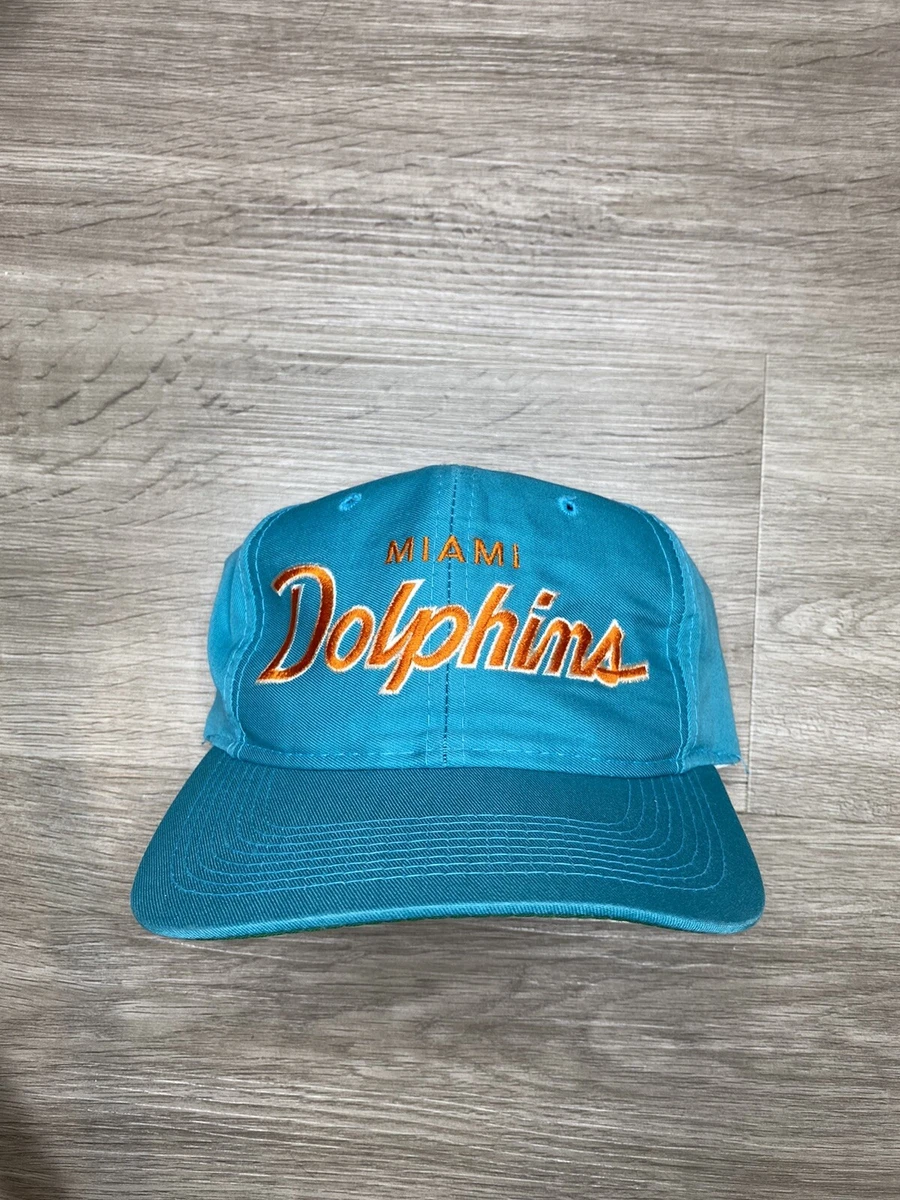 1990s Vintage Miami Dolphins Sports Specialties Script Twill Snapback Hat