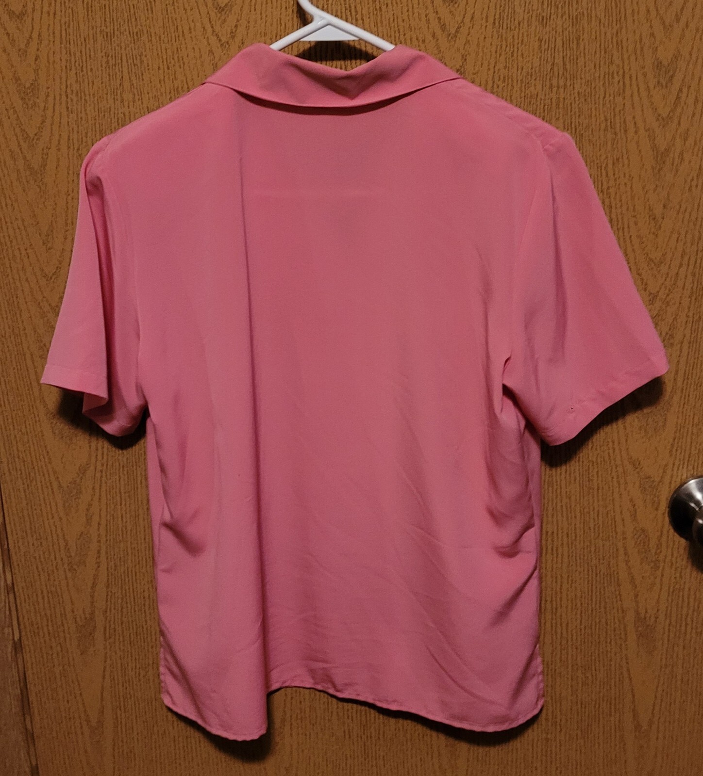 Notations Button Down Short Sleeve Pink Blouse Wo… - image 3