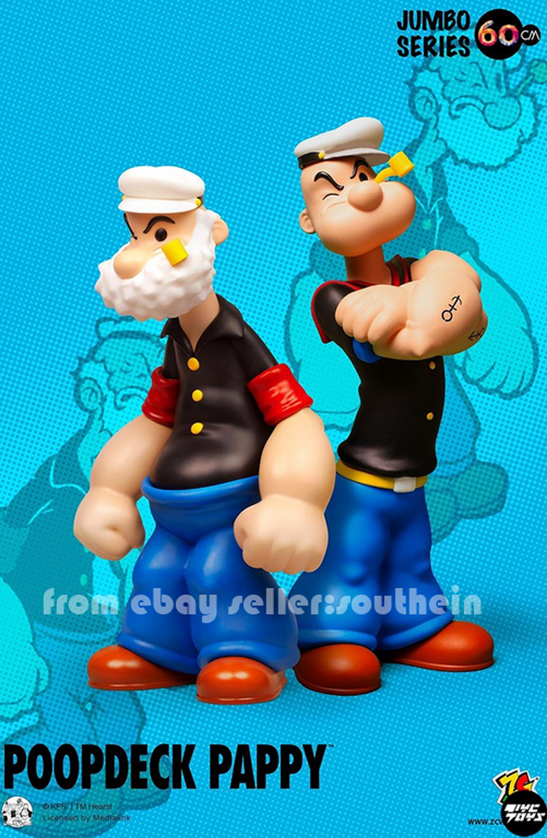 Zcwo 60cm Popeye Dad's 90th Anniversary Limited Tide Play
