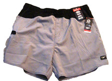 Speedo Hydro Square Leg Men's Size XXL Grey  Black Swim Trunks UPF50  NWT