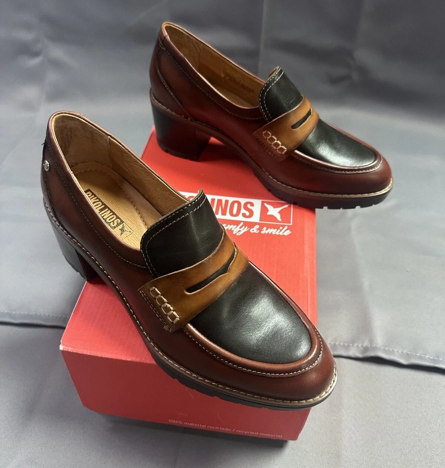 Nuevos mocasines mixtos para mujer PIKOLINOS 'Llanes' con tacón coñac - EU37 (US 6-6,5) Foto 4 de 4