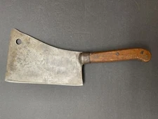 Antique Nichols Bros Mass USA Butchers #8 Fine Carbon Steel Cleaver