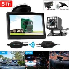 Backup Camera Wireless Car Rear View HD Parking System Night Vision 5" Monitor