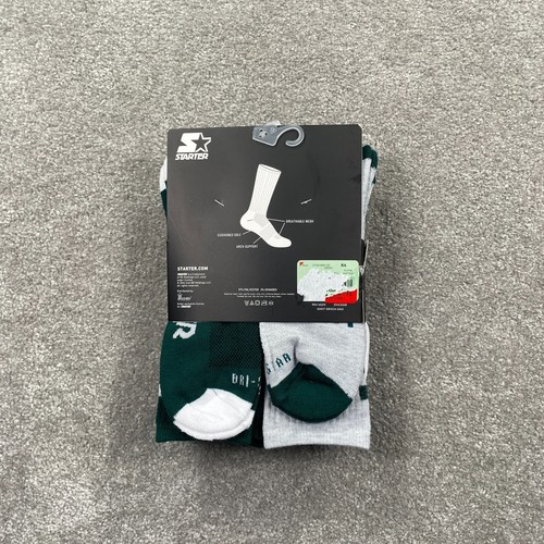 6 Pairs Starter Men's Arch Support Breathable Athletic Socks Size 6-12 Green - Picture 6 of 7