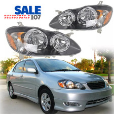For 2003-2008 Toyota Corolla Clear Headlight Housing Black Headlamps Leftright For 2003-2008 Toyota Corolla Clear Headlight Housing Black Headlamps Leftright
