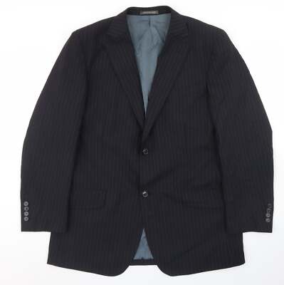 Greenwoods Herren Blazer schwarz gestreift Polyestermischung Größe 42