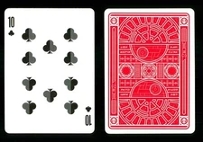 Playing card Star Wars Dark Side Red - 10 of Clubs ZT 24