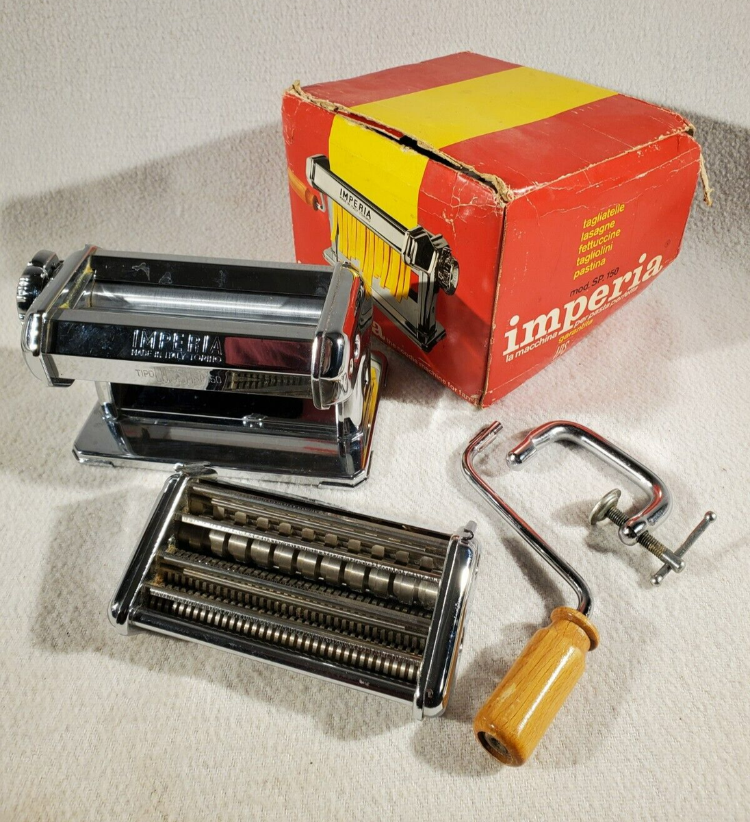 Imperia Tipo Lusso SP150 Stainless Steel Hand Crank Pasta Maker