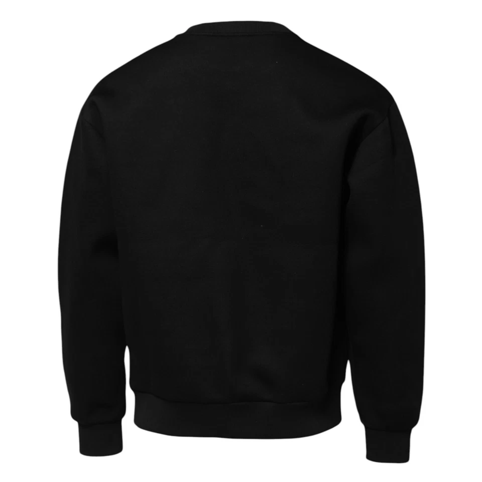 DOLCE & GABBANA Sweater Black Modal DG Logo Plaque Pullover IT48/US38/M 900usd - Image 3 of 4