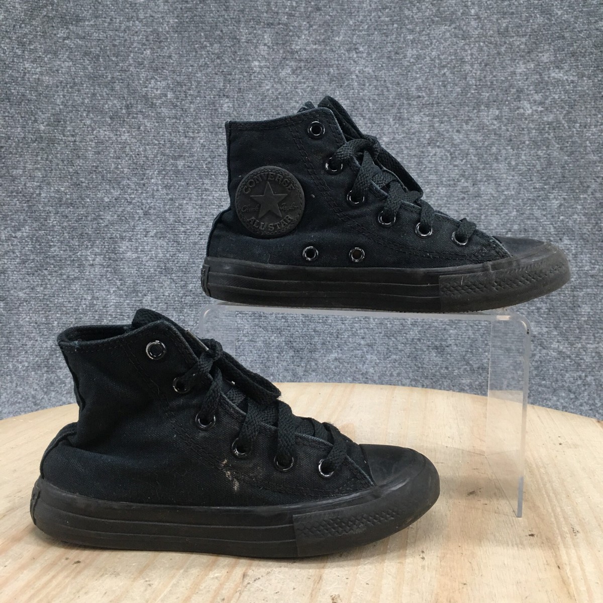 Converse Black Mono Chuck Taylor All Star Classic Hi Top Chucks Mns 12 Wmns 14 Converse Women main image 3