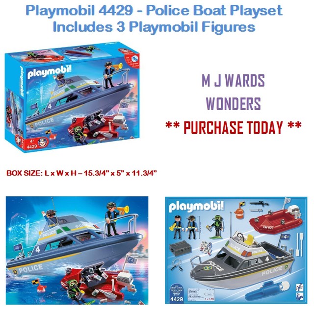 playmobil patrol boat