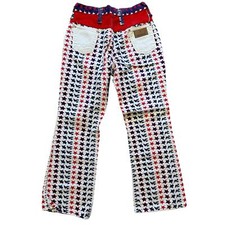 70s VTG Retro Maverick Blue Bell denim jeans RWB Patriotic Stars RARE Women S