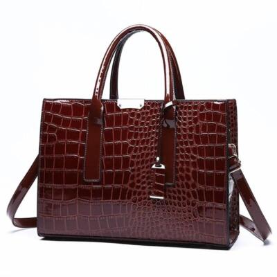 Krokodildruck Damenhandtaschen Handtasche Beuteltaschen verstellbarer Riemen oberer Henkeltasche