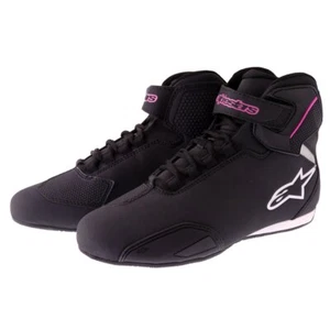 Alpinestars Stella Sektor Motorcycle Shoes Black Fuchsia Pink