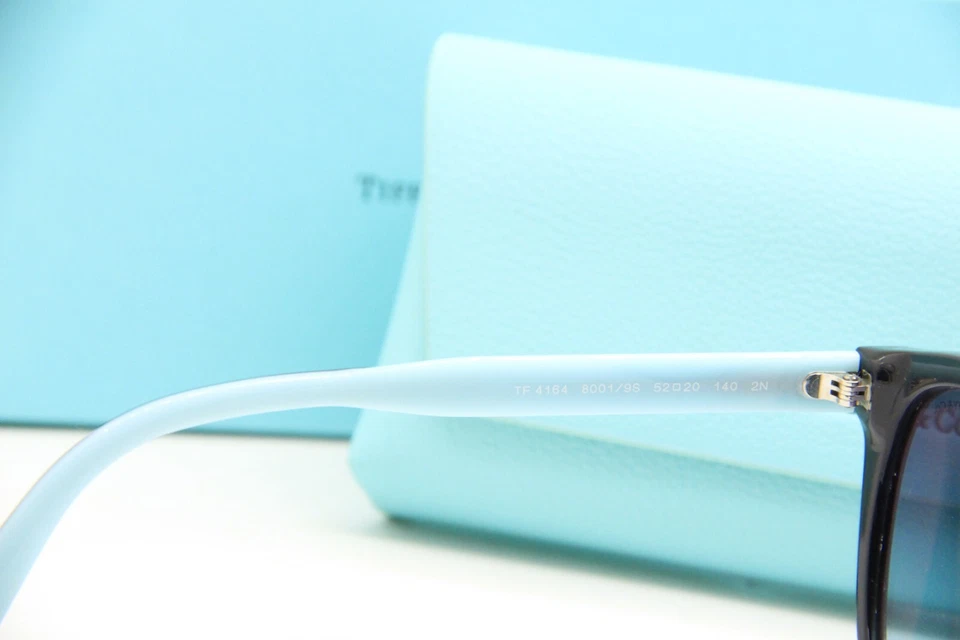 NEW TIFFANY & CO. TF 4164 8001/9S BLACK TURQUOISE AUTHENTIC SUNGLASSES 52-20 - Image 3 of 4