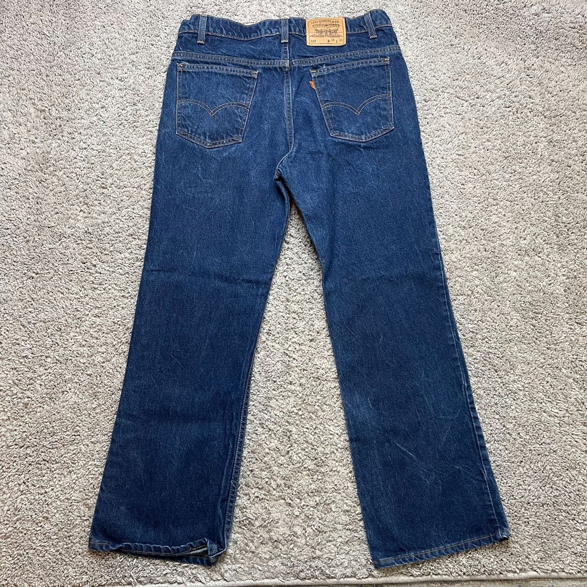 90s Vintage Orange Tab Levis 575 Made in USA Blue Denim Jeans Size
