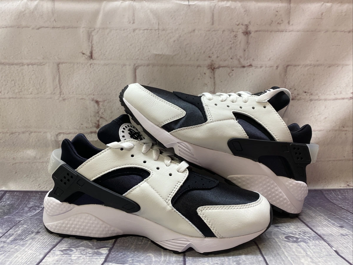 Huarache black top blue white