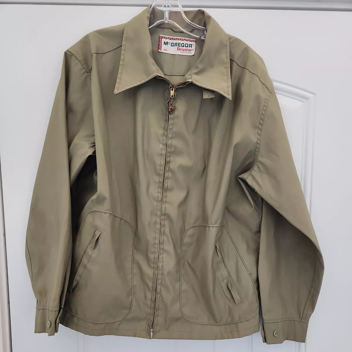 Vintage McGregor Drizzler Golf Jacket Size 44 Zipper 80’s Mens olive green