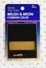 Max Factor BRUSH & BROW Eyebrow Color Filler Natural Long Lasting ASH BLONDE New