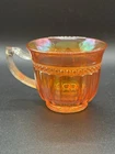 VTG Imperial Glass Marigold “Optics and Button” Pattern Cup Carnival Glass